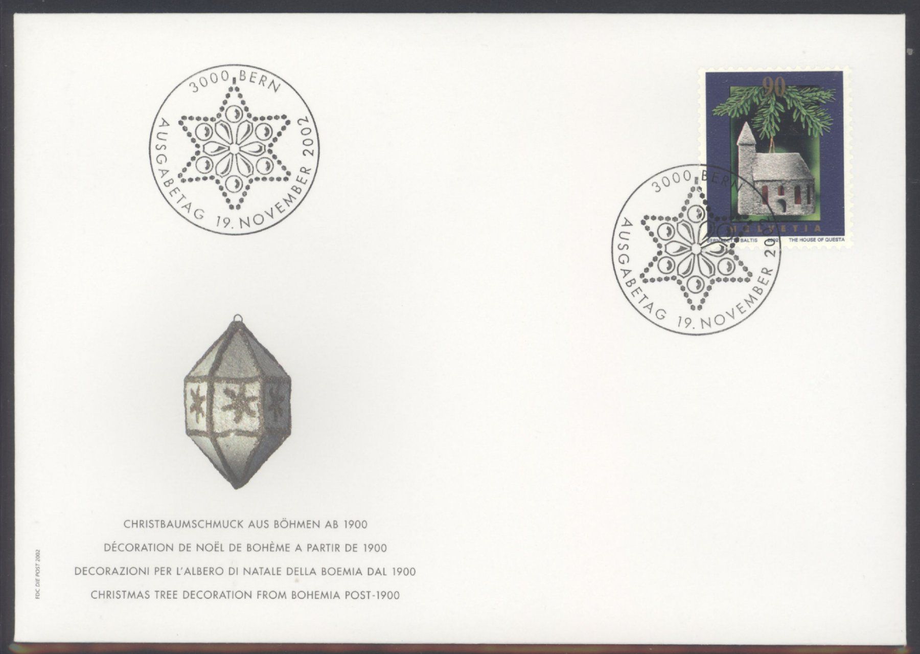 Tutti i francobolli: 2002, FDC, Sondermarke Weihnachten – Usato da Willisau venduto da Vollstempel