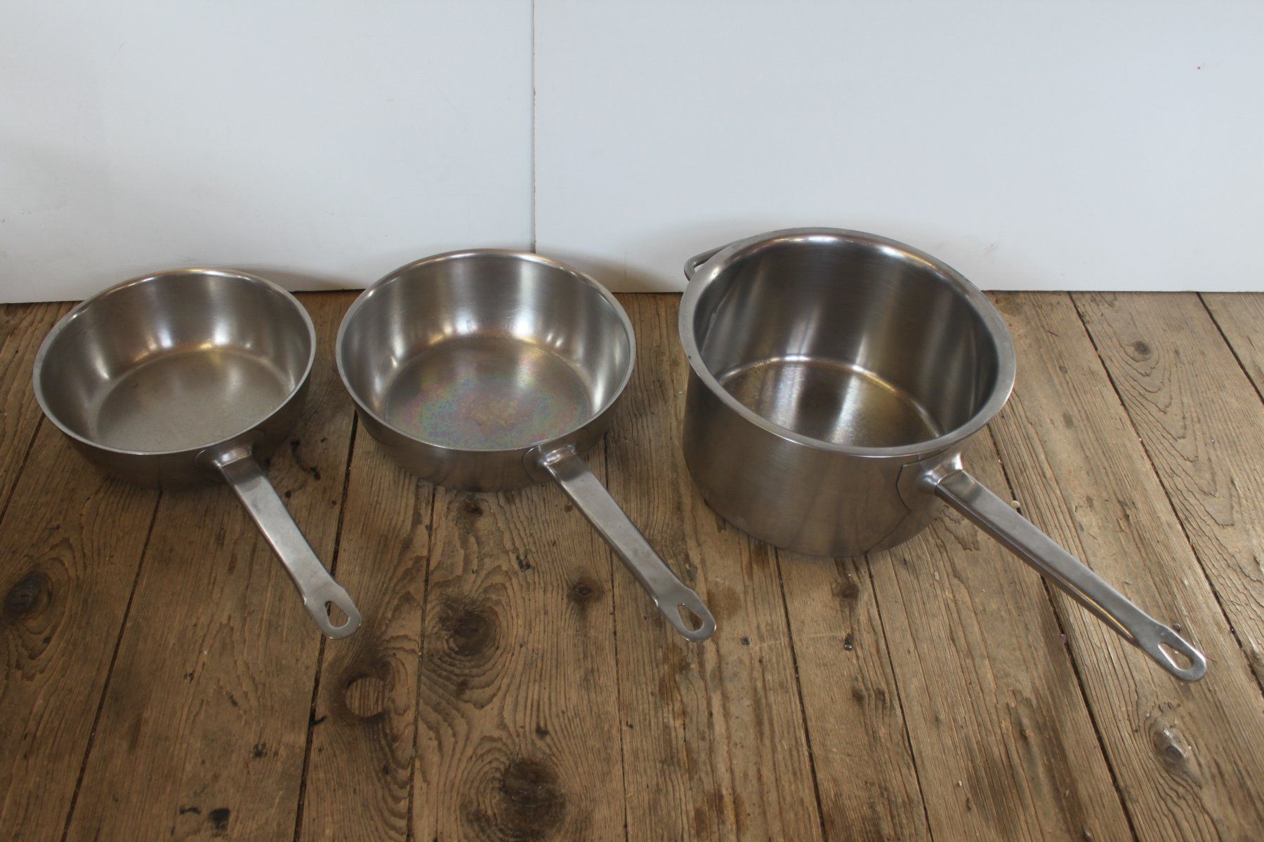 Padelle: 3er-Set Noser Inox Gastro Pfannen – Usato da Glarus venduto da Toni-Glarus