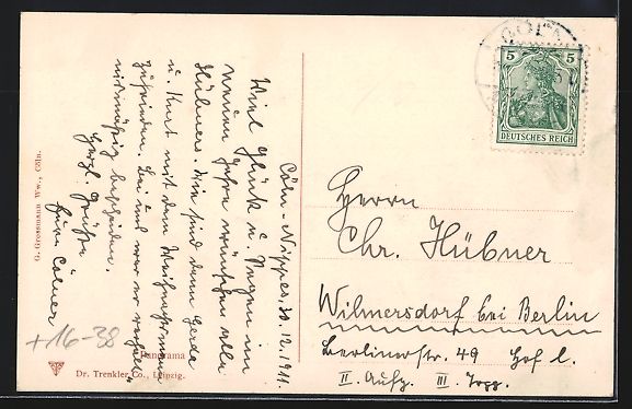 Cartoline postali: Grusskarten-AK Cöln, Ortsansicht im Sch – Usato da Berlin venduto da bartko-reher 1