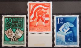 Österreich Kat. 952-954 **/* 1950 Kat. 78 Euro (Kat. 953 ist