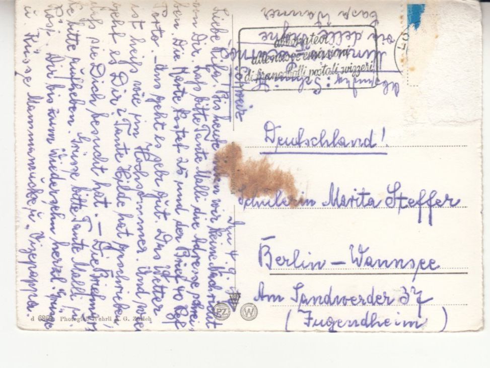 Cartoline postali: Locarno con Monti 1954 – Usato da Bürglen TG venduto da StampGraf 1