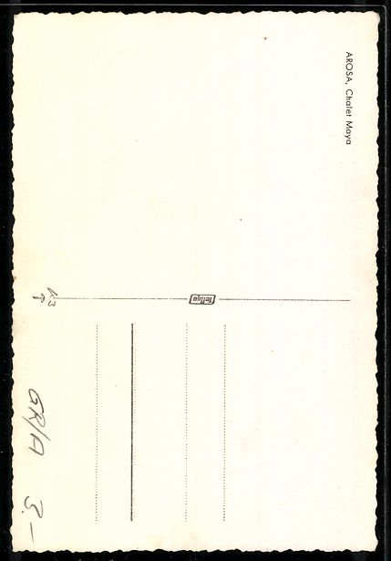 Cartoline postali: AK Arosa, Chalet Maya – Usato da Berlin venduto da bartko-reher 1