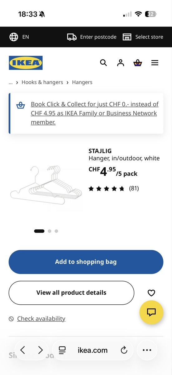 Ikea Kleiderbügel: 120 weisse IKEA Kleiderbügel – Gebraucht aus Pfaffhausen von marlymota