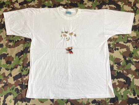 Vintage 90s T-Shirt Flowers Embrodery Sz XL