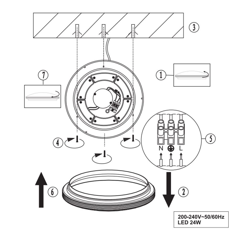 Lampadari & plafoniere: LED Deckenleuchte, Dimmer, 41 cm Ø, IP44 – Nuovo (secondo la descrizione) da Kreuzlingen venduto da Smart-Light 2