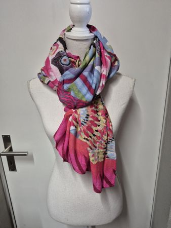 Desigual Schal / Halstuch buntes Muster