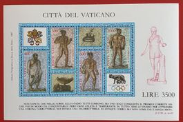 VATIKAN GRIECHENLAND OLYMPHILEX ROM BLOCK 1987** POSTFRISCH