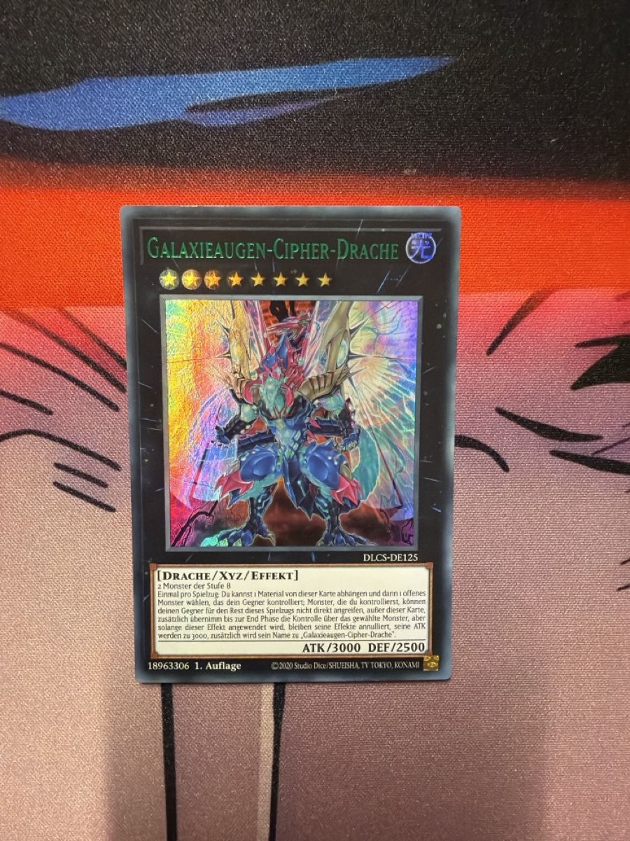Yugioh Carte collezionabili: Galaxy-Augen-Cipher-Drache Yu-Gi-Oh! – Usato da Arbon venduto da ids