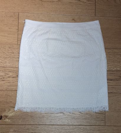 Jupe blanche dentelle Promod T. 40
