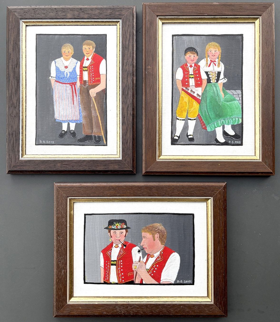 Dipinti: 3 naive Bilder, sorgfältig gemalt – Nuovo (secondo la descrizione) da Flawil venduto da Philip2005