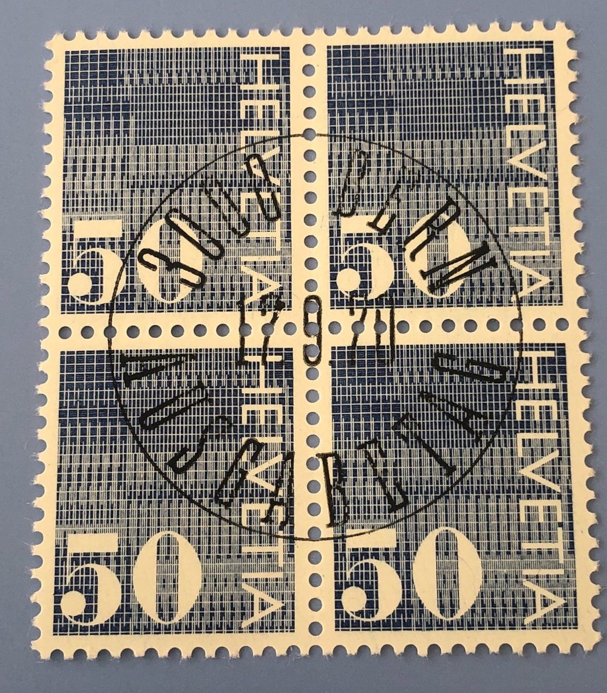 Tutti i francobolli: 4 er Block Nr.485 mit Vollstempel Bern – Usato da Aarau venduto da Billa007