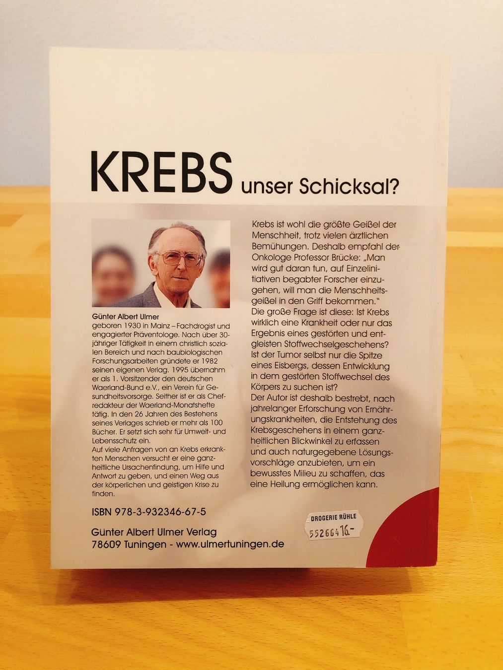 Bücher: Krebs unser Schicksal? / Günter A. Ulmer – Gebraucht aus Muttenz von denise06 1
