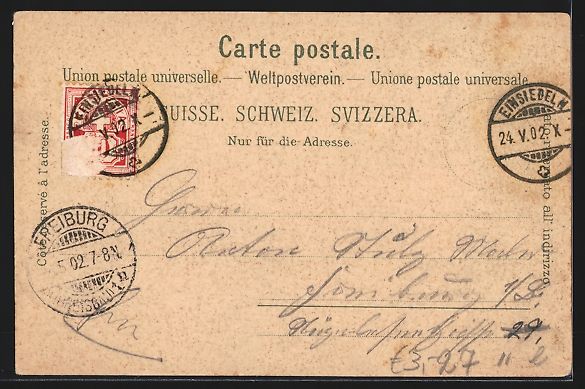 Cartoline postali: Litho Einsiedeln, Kloster, Gnadenkapelle – Usato da Berlin venduto da bartko-reher 1