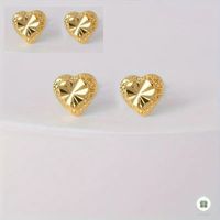 18 k vergoldete Herzohrstecker