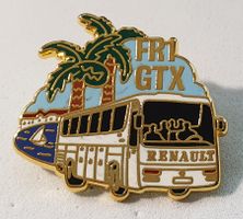 AA834 - Pin RENAULT Bus Car am Strand Palmen FR1 GTX