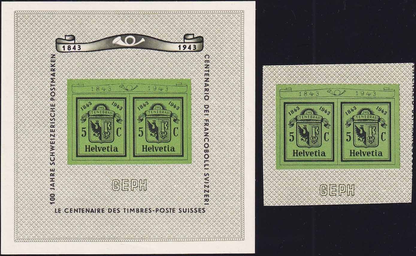 Alle Briefmarken: 1943 Einzelwerte + Genfer-Block Nr. W17L+W17R+W18, postfr.** – Neu (gemäss Beschreibung) aus Aesch BL von toffifee09