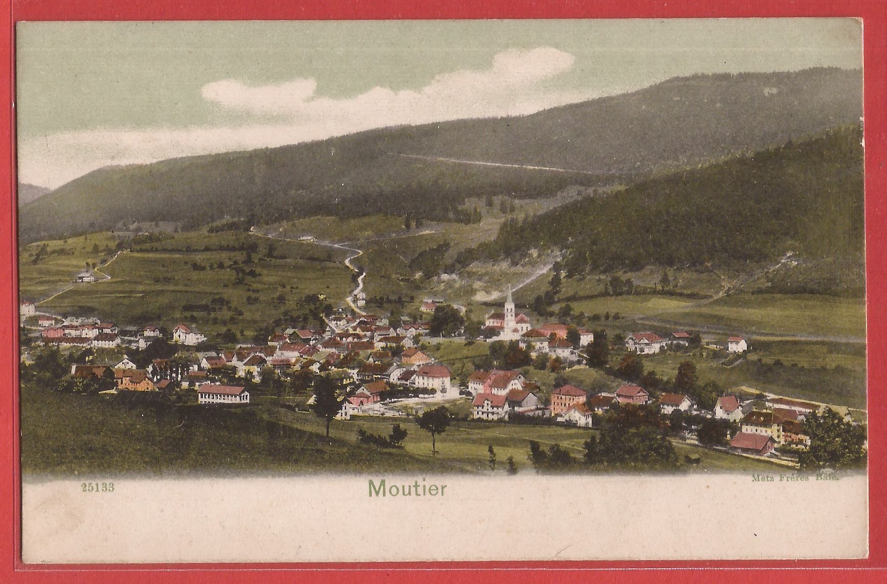 Cartoline postali: Moutier - 1907 – Usato da Fislisbach venduto da Porano