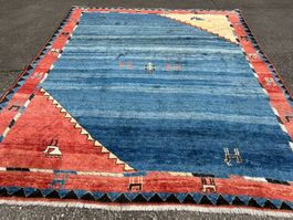 Extragrosser Gabbeh Skyblue Teppich aus Persien 390 × 295 cm