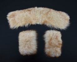 Fuchs Pelz/Fuchsfell Schal Kragen & Manschetten/beige/Neu