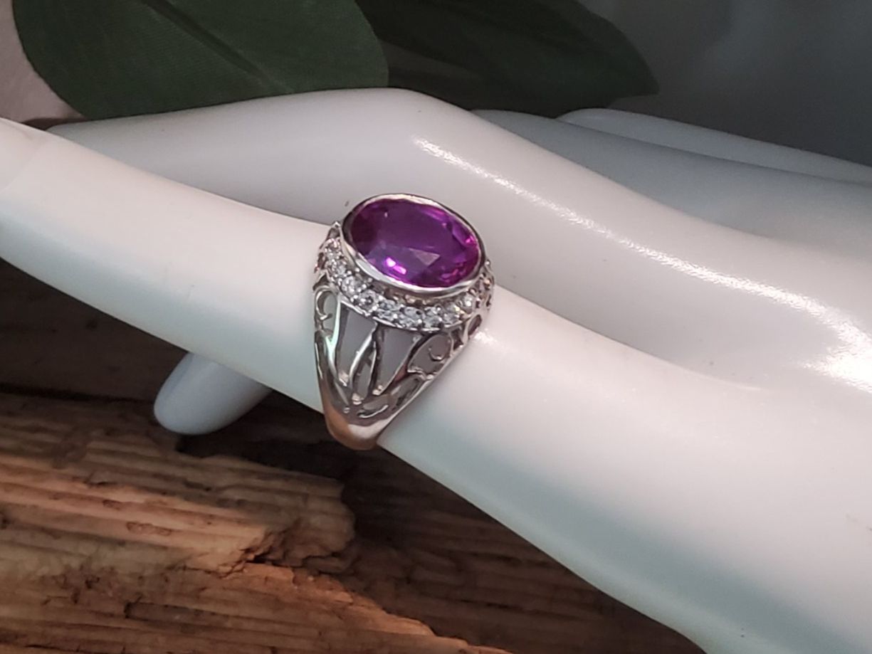 Ringe: Edler Silber Ring mit Amethyst 6ct in SS Gr.54 – Neu (gemäss Beschreibung) aus Luzern von S.Kern01 2