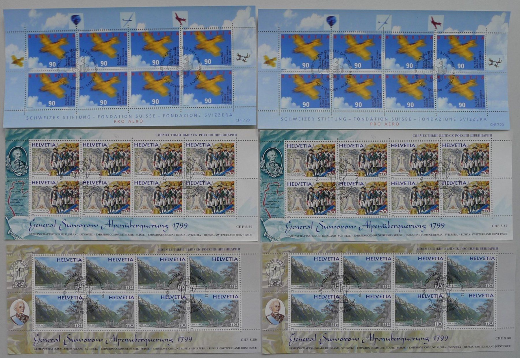 Tutti i francobolli: 1997-2003, Sammlung: 45 Kleinbogen, günstig ! – Usato da Sursee venduto da Luzernerraute 2