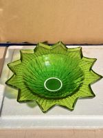 Vintage Green Starburst Glass Bowl - spain