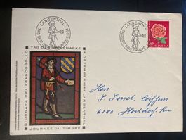 Schweiz 1964 Tag der Briefmarke SSt Brief Langenthal PJ 20