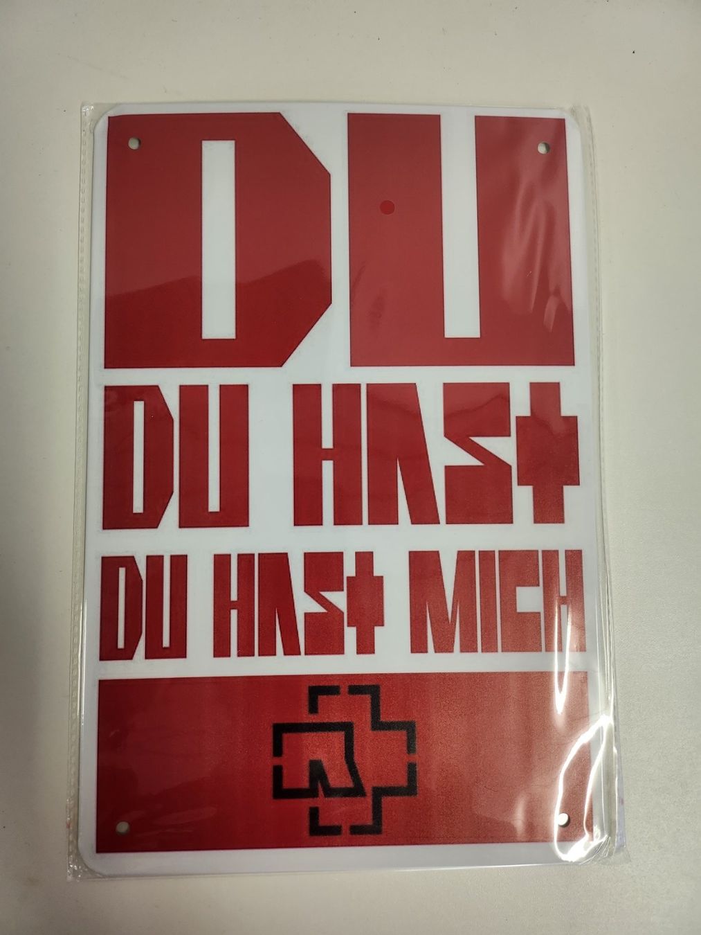 Insegne: Rammstein Blechschild / Du Hast du Hast mich – Nuovo e nell'imballaggio originale da Niederurnen venduto da Ghost.recon