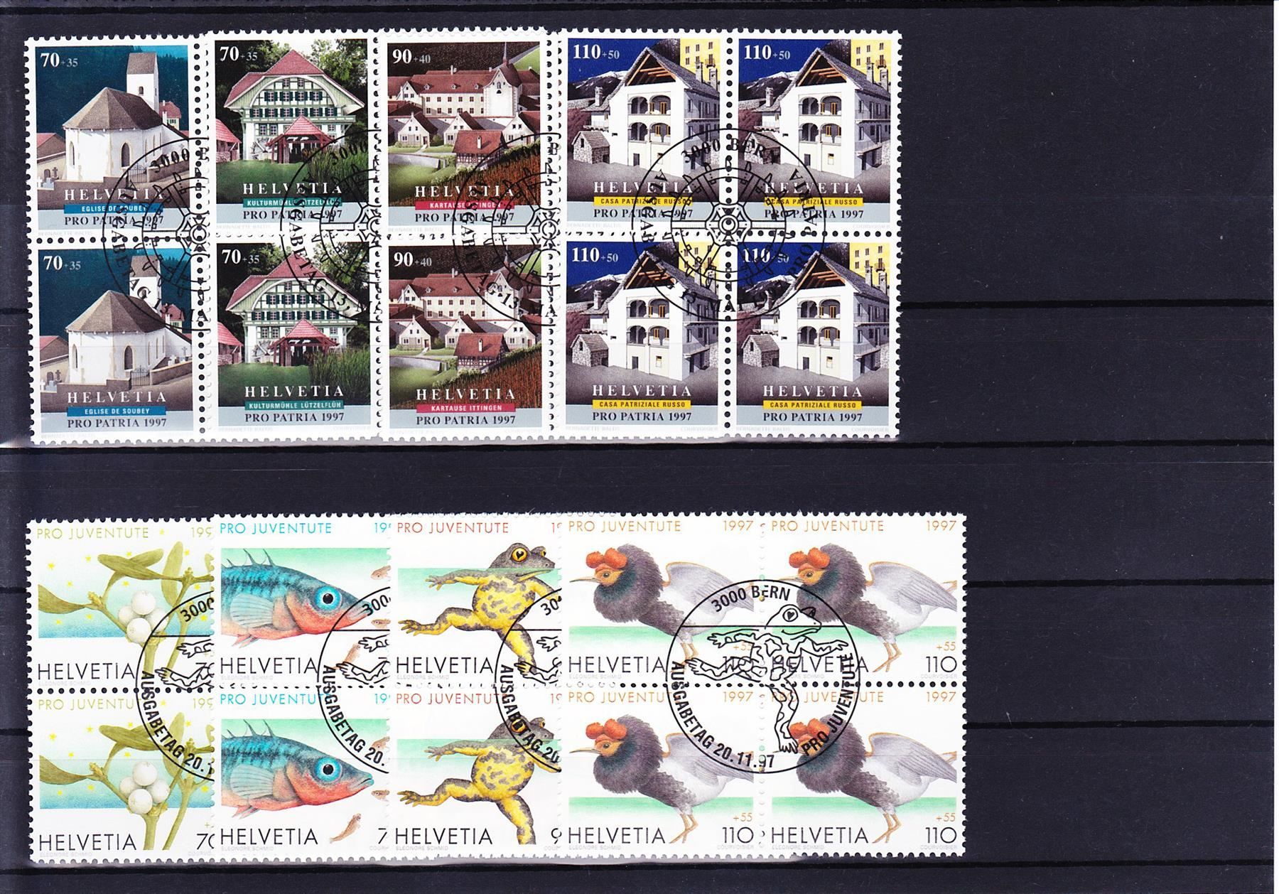 Alle Briefmarken: 1997 Serie 4er-Block Ersttag – Gebraucht aus Spiez von Crazyduck 3