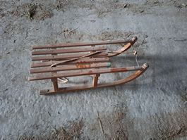 Holzschlitten für Winterspass, Vintage Schlitten