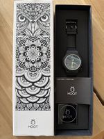 Montre Hoot  Noir & Index Verts (Neuve, jamais portée)