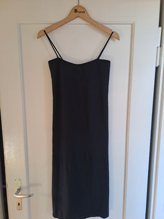 Wolford Midi Spaghettiträger Kleid S schwarz stretchy
