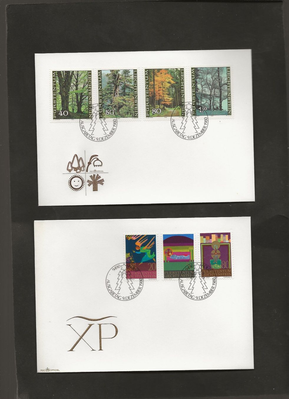 Tutti i francobolli: 16 FDC Liechtenstein 1980 bis 1982 – Usato da Au ZH venduto da xelagreb01 3
