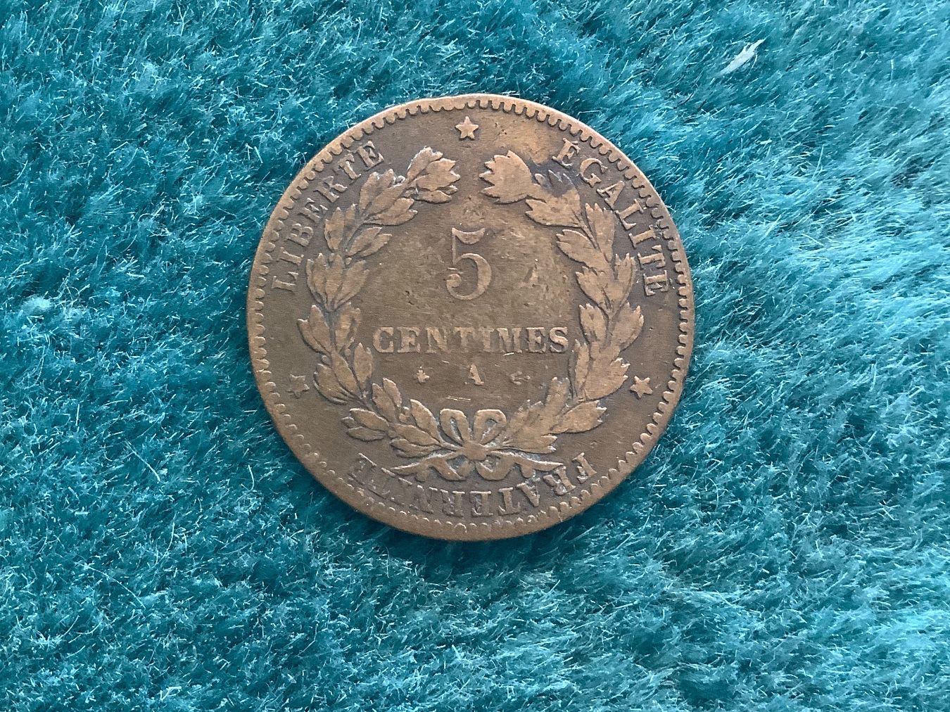 Tutti le monete: 5-Centimes-Münze von 1874 Frankreich – Usato da Zürich venduto da Verde21 1