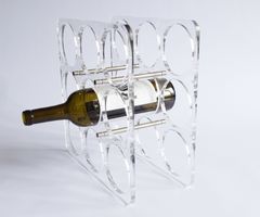 Vintage Weinregal aus Acryl für 9 Flaschen – 90er Jahre