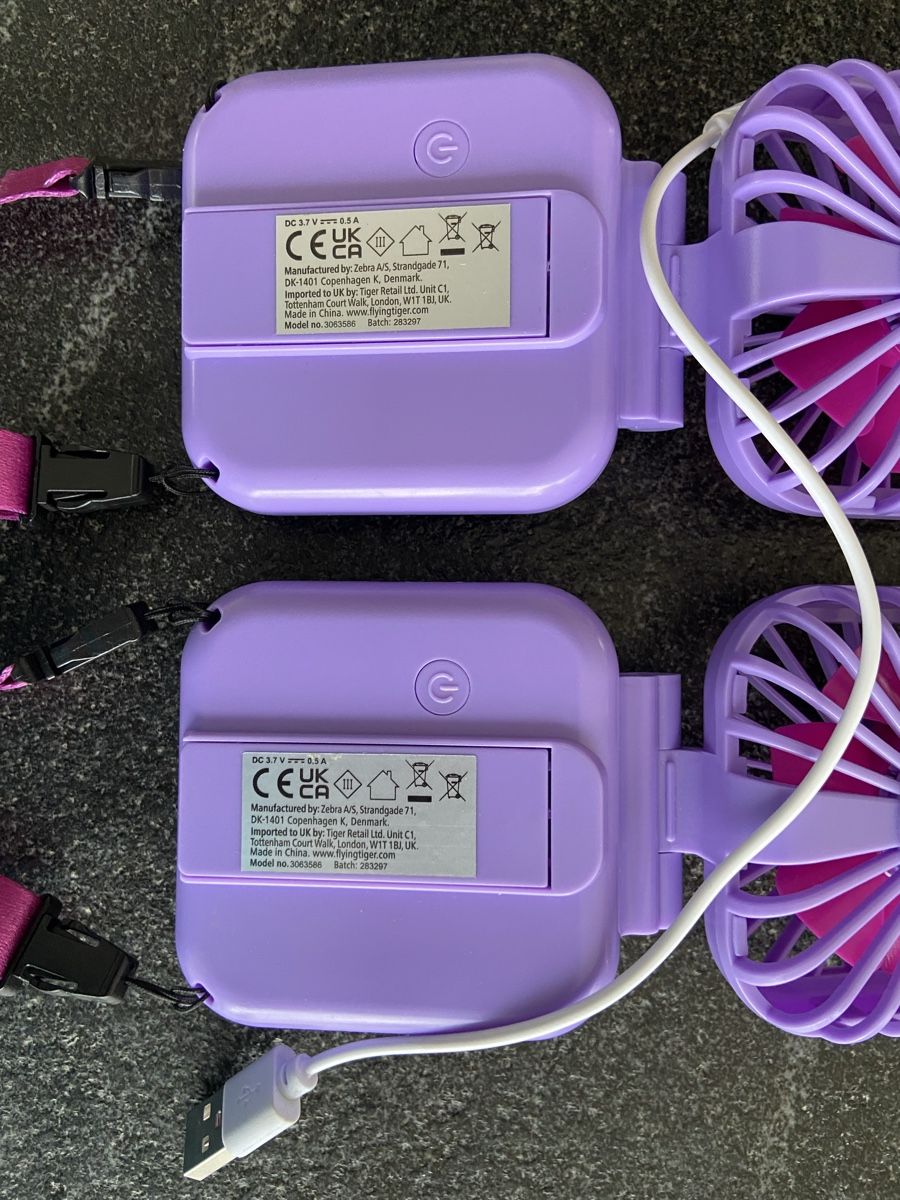 Ventilatori: 2x Mini Ventilatoren mit Akku/Ladekabel – Usato da Schwarzenburg venduto da Aha016 2