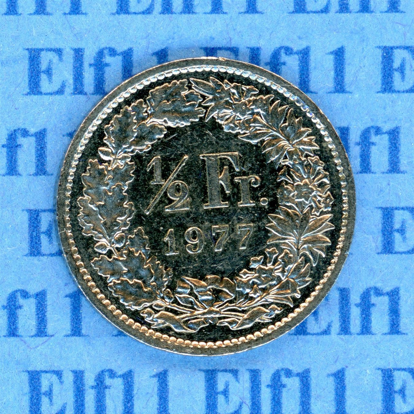 Tutti le monete: CHF___0.50 1977 -vz 50 Rappen – Usato da Widnau venduto da Elf11