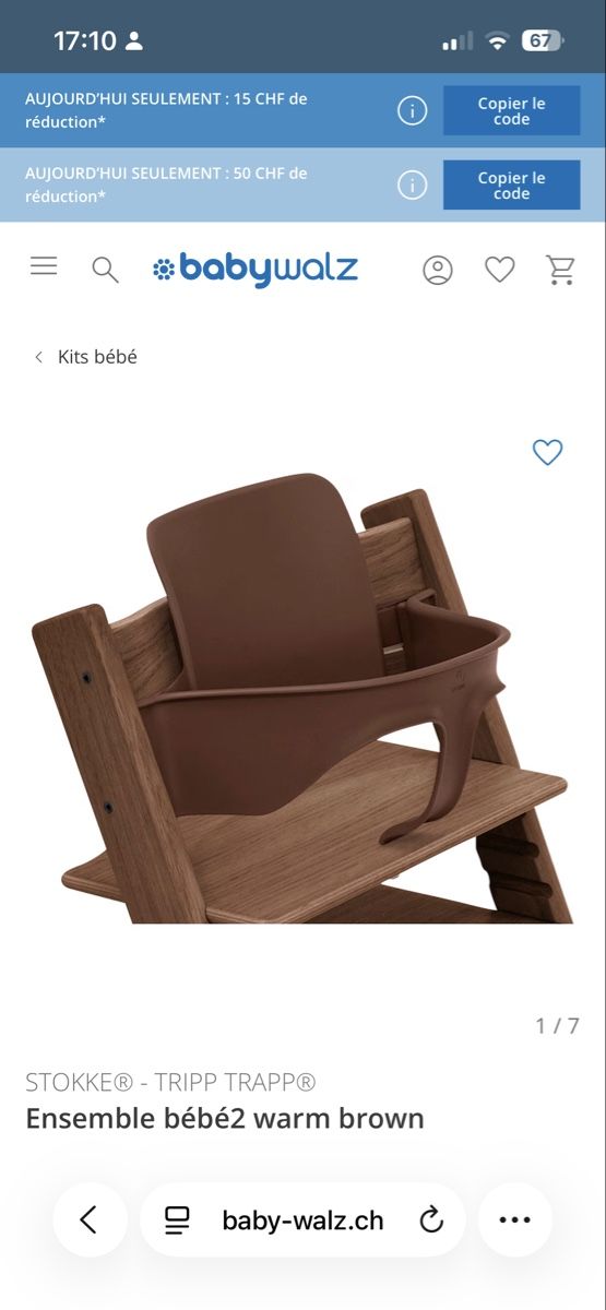 Stokke Seggioloni: Ensemble bébé2 Tripp trapp Ward brown  – Usato da Biel/Bienne venduto da fat_jj9q