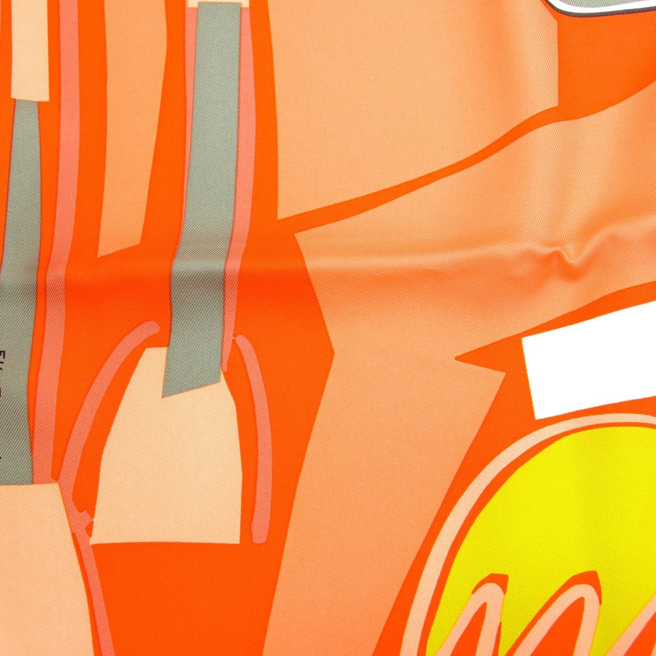 Hermès Foulard & Sciarpe: Hermès Carré " Sea, surf & fun" orange – Usato da Binningen venduto da Designerlabels 9