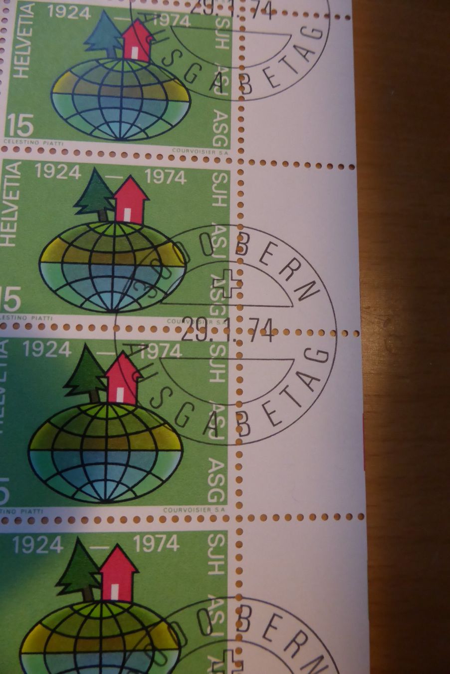 Tutti i francobolli: CH - Briefmarkenbogen - CH - SJH 29.01.1974 – Nuovo (secondo la descrizione) da Brunnadern venduto da lesezirkel 1
