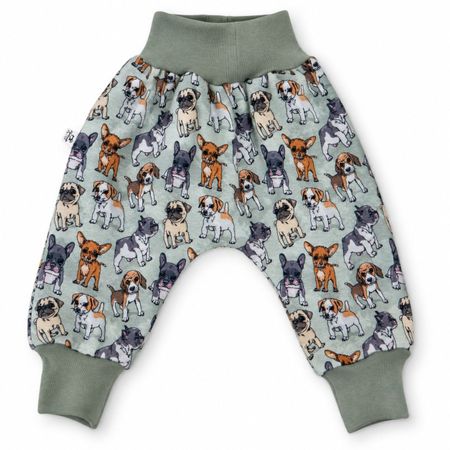 Unisex Fleece Pumphose mit Hund/Mint Gr.86/92 - NEU