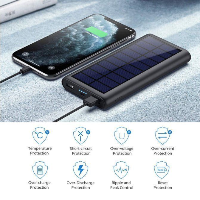 Dispositivi a energia solare: Powerbank 26800mAh, Solarladegerät – Nuovo e nell'imballaggio originale da Bülach venduto da StoreInShop.com 3