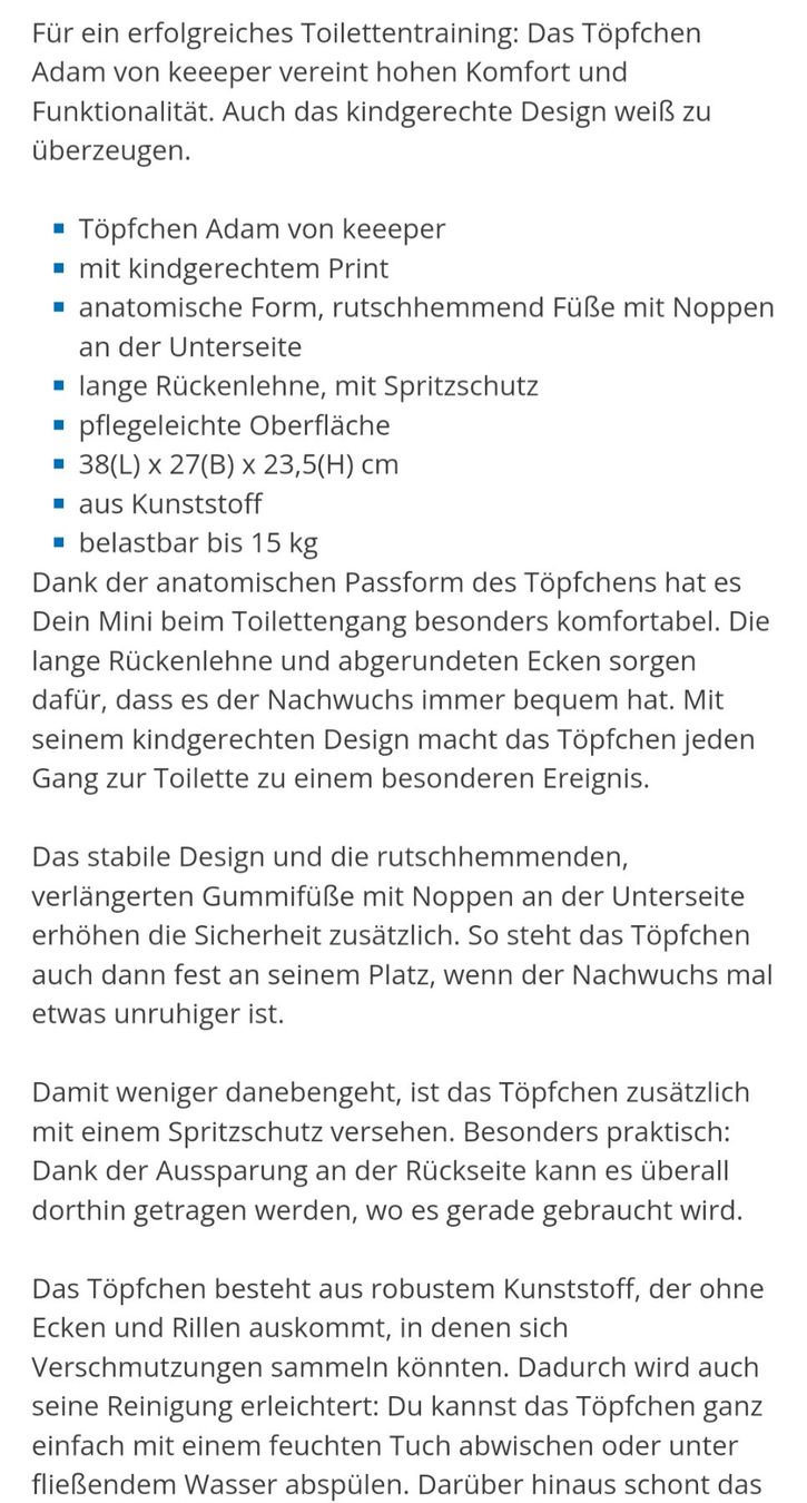 WC: Minnie Mouse Töpfchen, Kindertöpfchen, von keeeper – Usato da Büttikon AG venduto da lca_v7pb 7