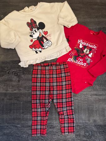 MINNIE ❤️🐭 set Sweat & Tartan Pant & Body 86