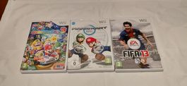 Spiele Set Wii inkl Mario Kart / Mario Party / Fifa