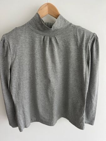Patrizia Dini Longsleeve, Grau, Rollkragen, Gr. 40/42