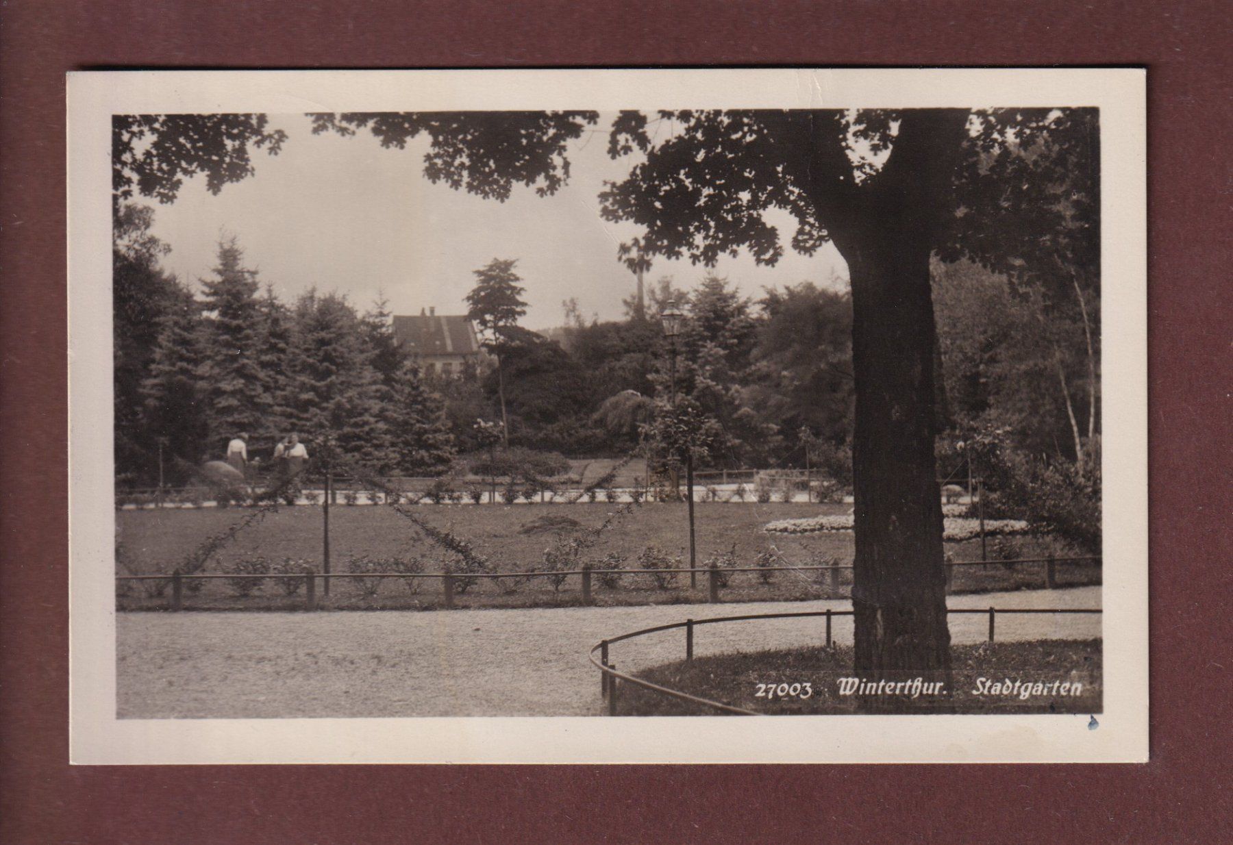 Cartoline postali: WINTERTHUR - Stadtgarten - 1930 // Falte // – Usato da Pully venduto da nicecards
