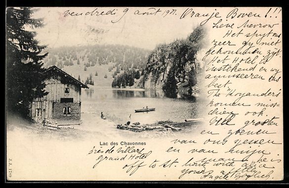 Cartoline postali: AK Lac des Chavonnes, Panorama, 1901 – Usato da Berlin venduto da bartko-reher