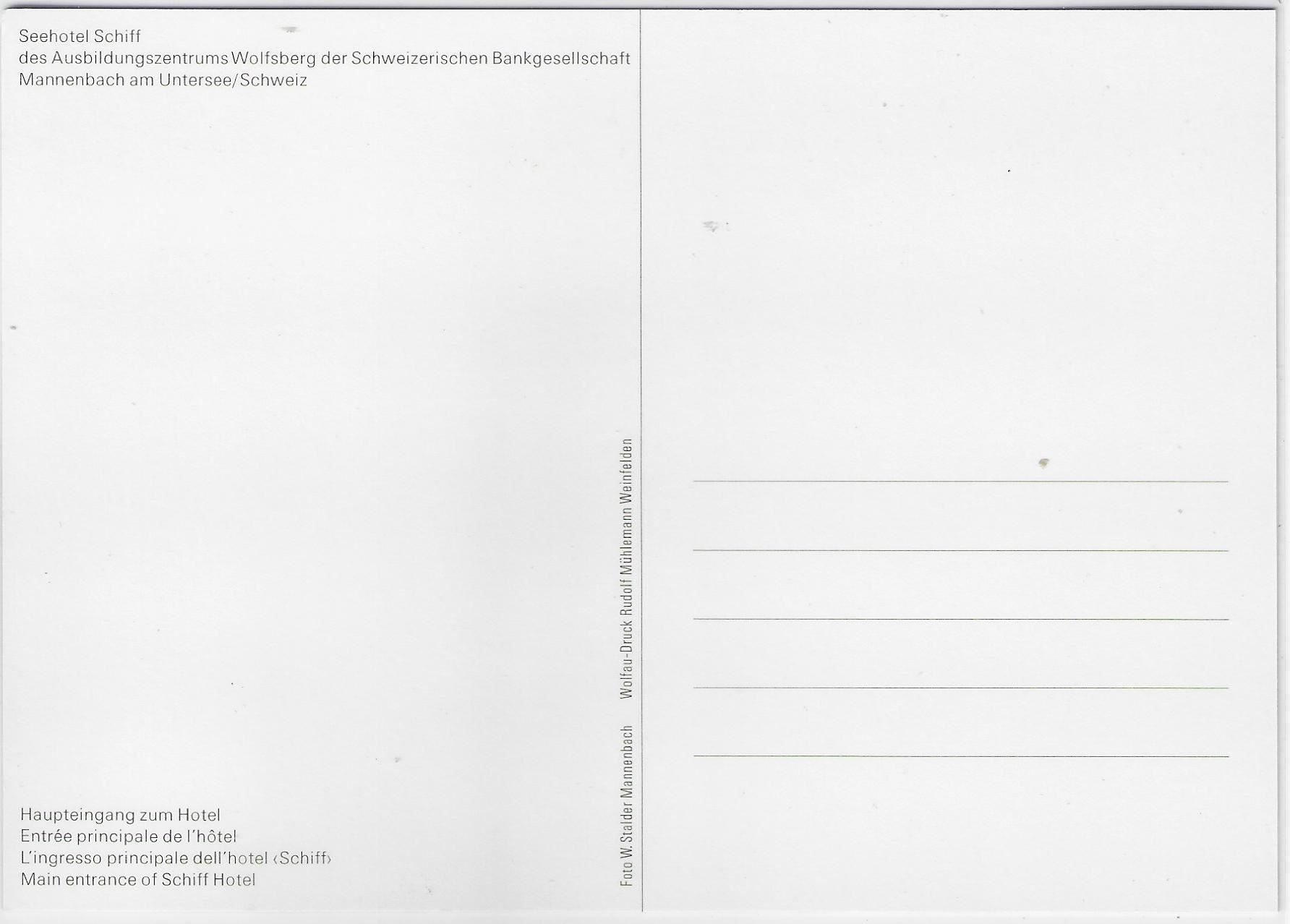 Cartoline postali: Seehotel Schiff - Mannenbach am – Antico da Ettingen venduto da Kartenplanet 1