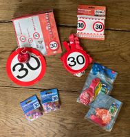 Dekoset/ Partyset mit Zahl 30/ für den 30. Geburtstag